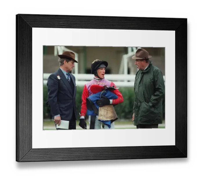 Framed Print : Balding, Dettori, Lord Carnarvon Framed Print : Balding, Dettori, Lord Carnarvon