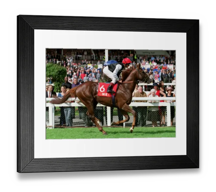 Framed Print : Valentino. Ridden By L.Dettori Doncaster Races 09 September 2000 Date: 09 September 2000