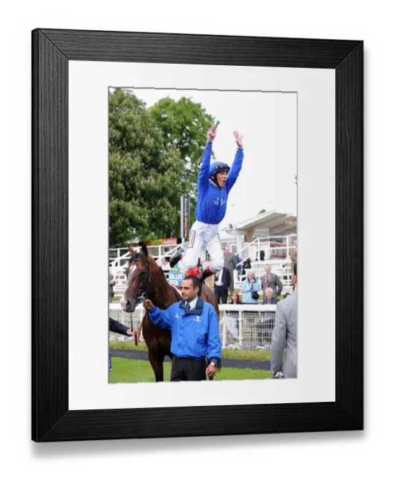 Framed Print : Frankie Dettori Celebrates Win On Delegator