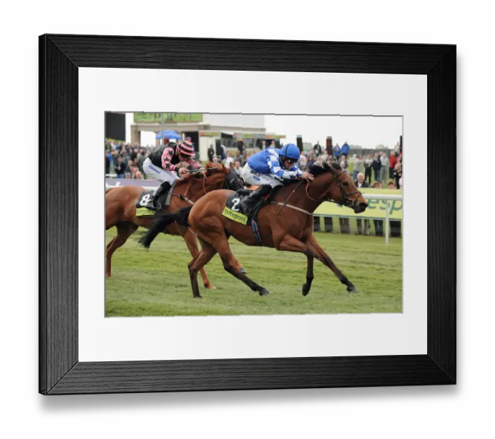 Framed Print : Johannes Ridden By Paul Hanagan Wins Ahead Of Jaconet Ridden