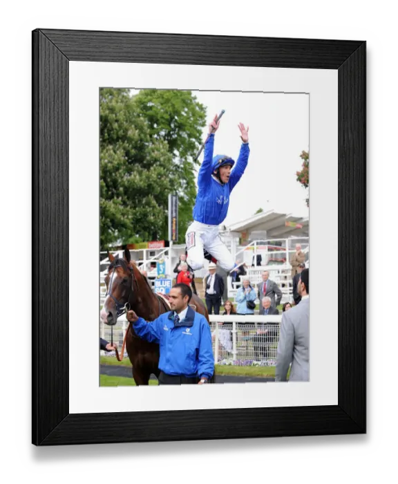 Framed Print : Frankie Dettori Celebrates Win On Delegator