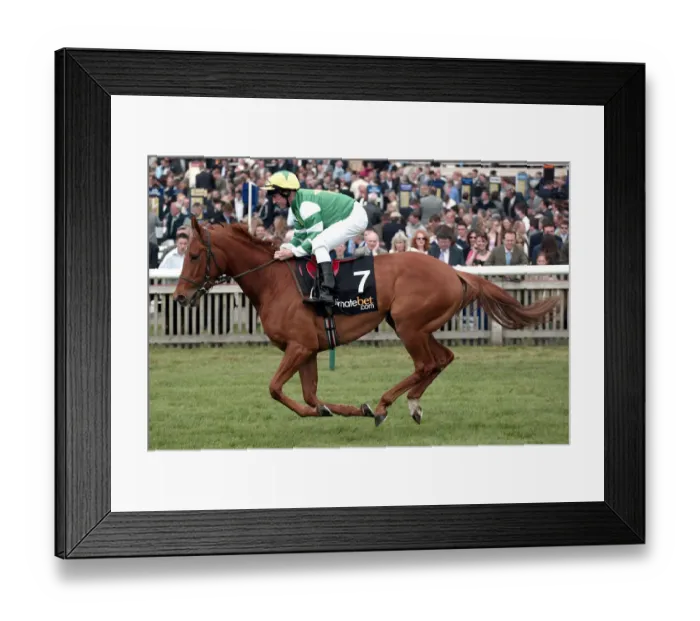 Framed Print : Kelucia Ridden By J.F.Egan Newmarket Guineas Festival 04 Newmarket Racecourse
