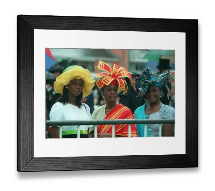 Framed Print : Three Hats Ladies Day