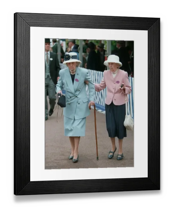 Framed Print : Elderley Ladies Royal Ascot