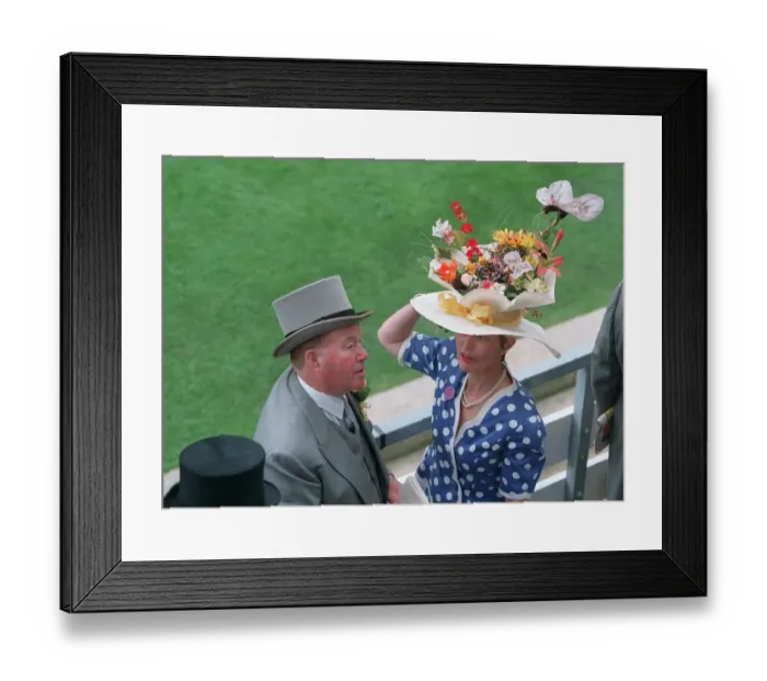 Framed Print : Floral Hat And Husband Framed Print : Floral Hat And Husband