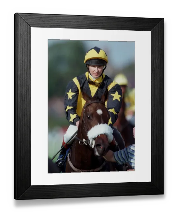 Framed Print : Jo Hunnam Jockey 29 August 1997 Date: 29 August 1997