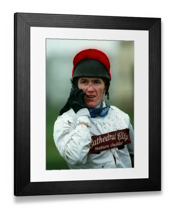 Framed Print : Tony Mccoy On Mobile At Ludlow Framed Print : Tony Mccoy On Mobile At Ludlow
