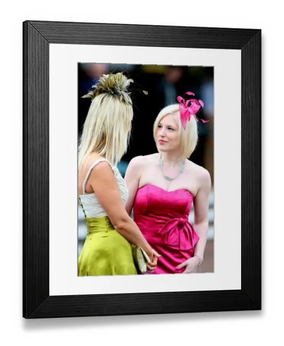 Framed Print : Racegoers At The Races Framed Print : Racegoers At The Races