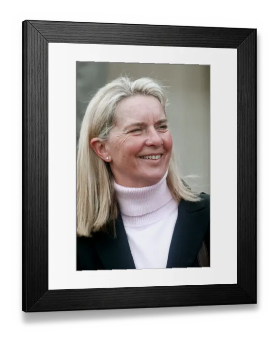 Framed Print : Sue Smith Race Horse Trainer Cheltenham Festival 2004 Cheltenham Racecourse