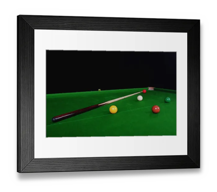 Framed Print : Cue & Balls On Table Framed Print : Cue & Balls On Table