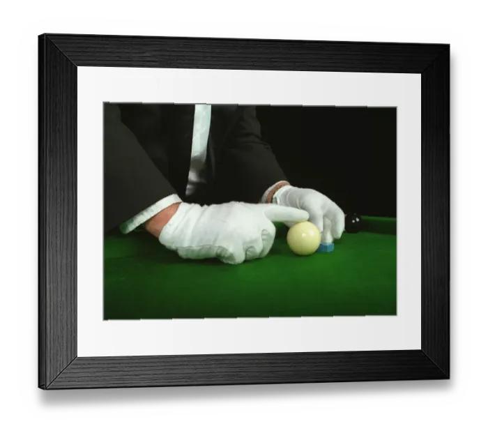 Framed Print : Referee Places The White Ball Framed Print : Referee Places The White Ball