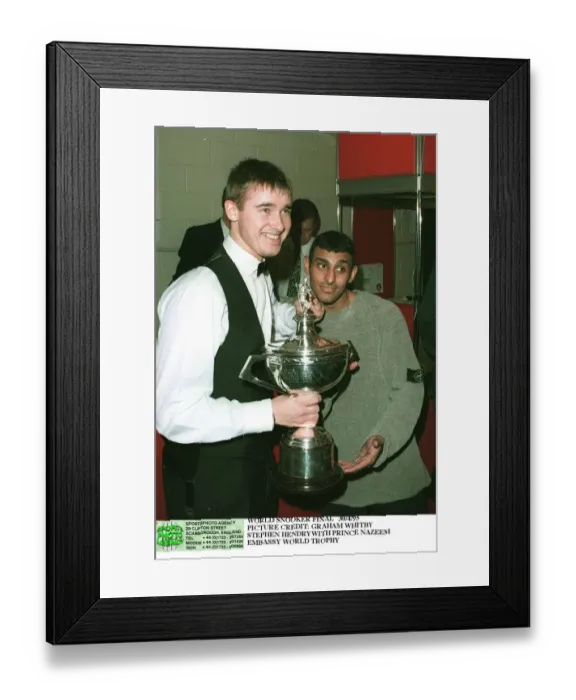Framed Print : Stephen Hendry and Prince Naseem Framed Print : Stephen Hendry and Prince Naseem