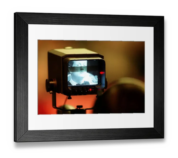 Framed Print : Steve Davis On Tv Moniter Framed Print : Steve Davis On Tv Moniter