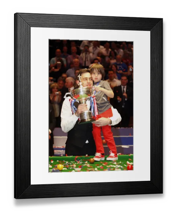 Framed Print : Ronnie O Sullivan & Ronnie Jnr