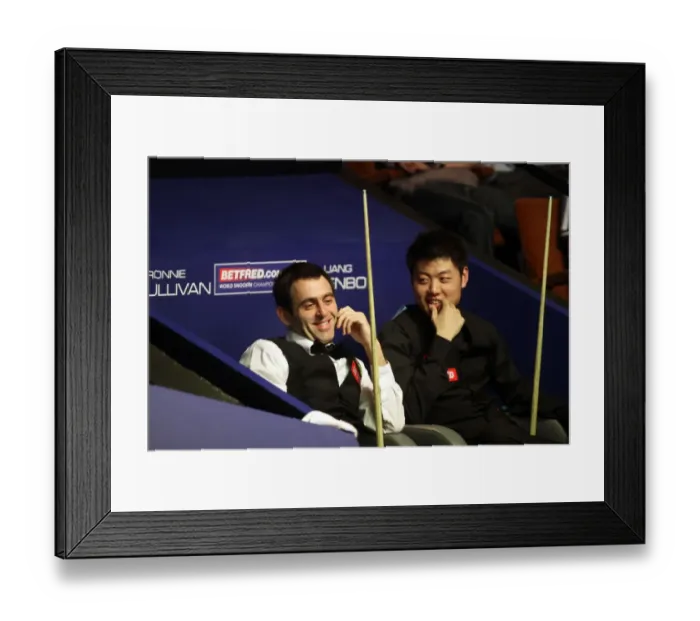 Framed Print : Ronnie O Sullivan & Liang Wenbo Share A Joke