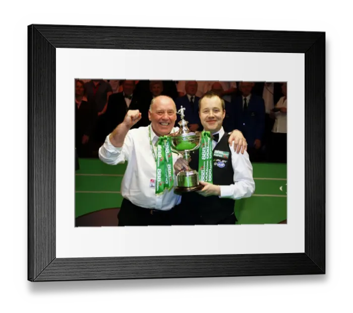 Framed Print : John Higgins & Dad Celebrate Framed Print : John Higgins & Dad Celebrate
