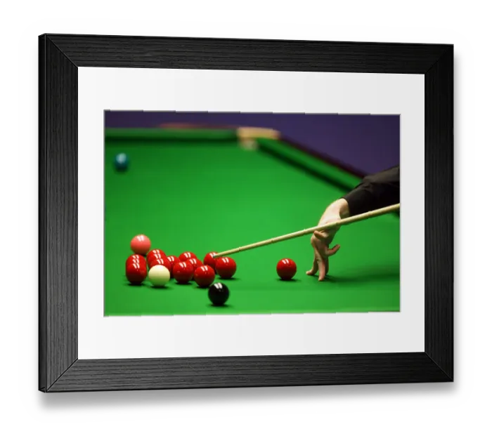 Framed Print : Cueing Over Red Balls Framed Print : Cueing Over Red Balls