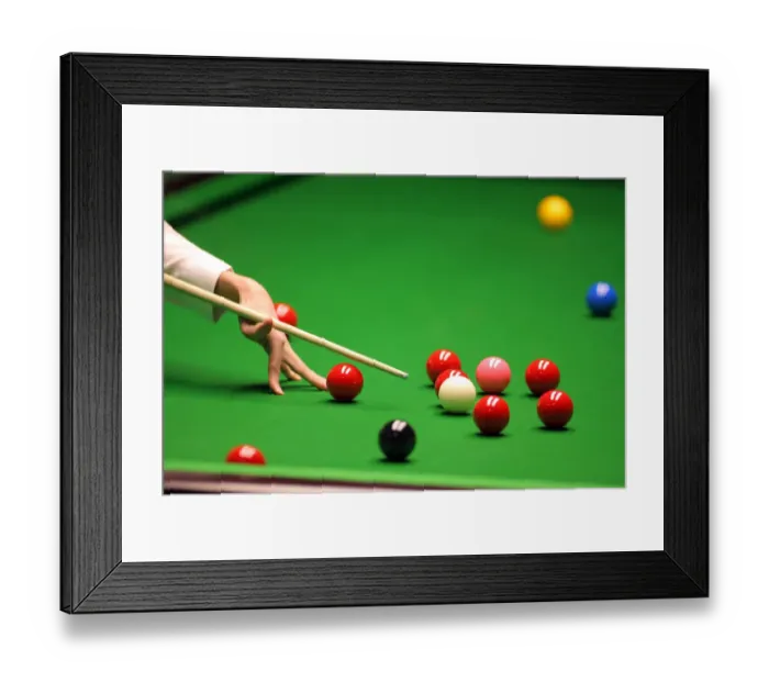 Framed Print : Cueing Over Red Balls Framed Print : Cueing Over Red Balls