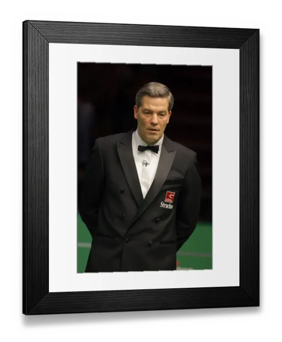 Framed Print : Jan Verhs Snooker Referee 888.Com World Championships Crucible Theatre Framed Print : Jan Verhs Snooker Referee 888.Com World Championships Crucible Theatre
