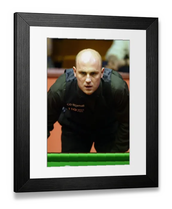 Framed Print : Mark King England World Snooker Championship 02 Sheffield, Sheffield 27 April 2002 Date Framed Print : Mark King England World Snooker Championship 02 Sheffield, Sheffield 27 April 2002 Date
