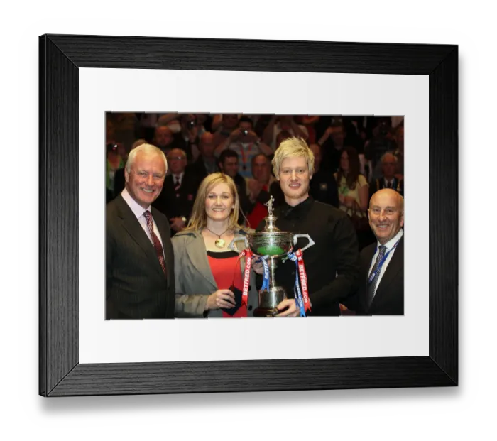Framed Print : Barry Hearn, Neil Robertson, Mum & Fred Done Framed Print : Barry Hearn, Neil Robertson, Mum & Fred Done