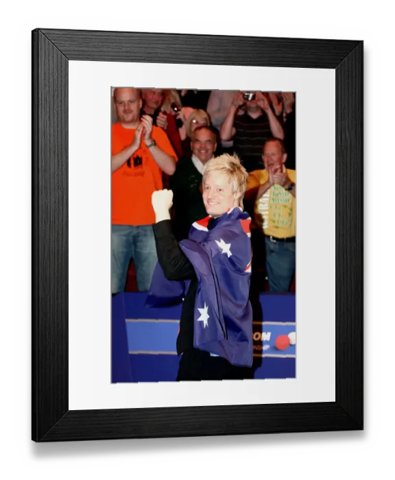 Framed Print : Neil Robertson Celebrates Win Framed Print : Neil Robertson Celebrates Win