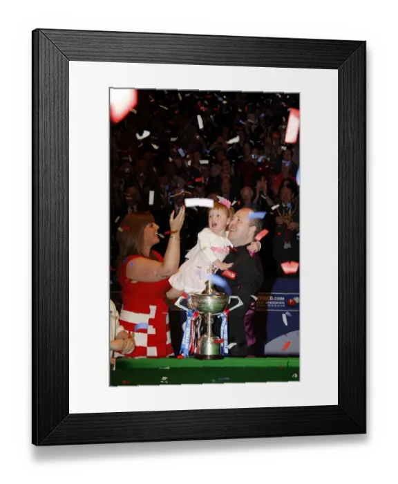 Framed Print : John Higgins Celebrates With His Family Framed Print : John Higgins Celebrates With His Family