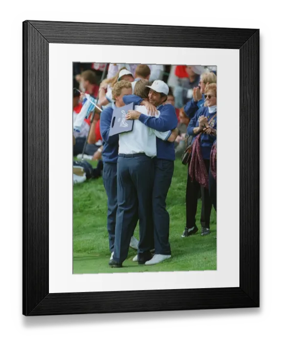 Framed Print : Seve Embraces Nick Faldo Framed Print : Seve Embraces Nick Faldo