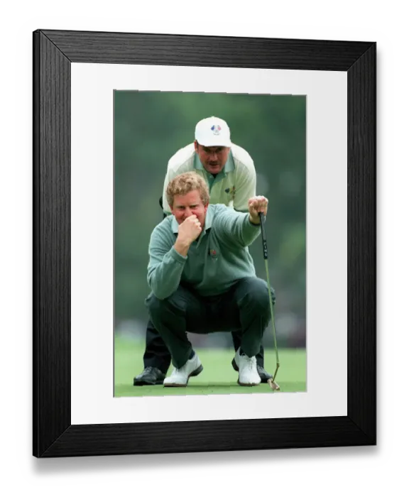 Framed Print : Colin Montgomerie & Caddy Framed Print : Colin Montgomerie & Caddy