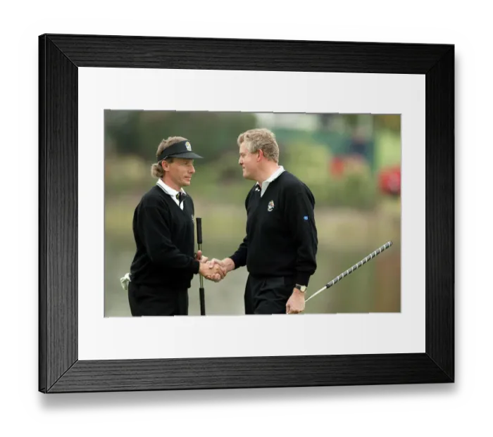 Framed Print : Bernhard Langer & Montgomerie