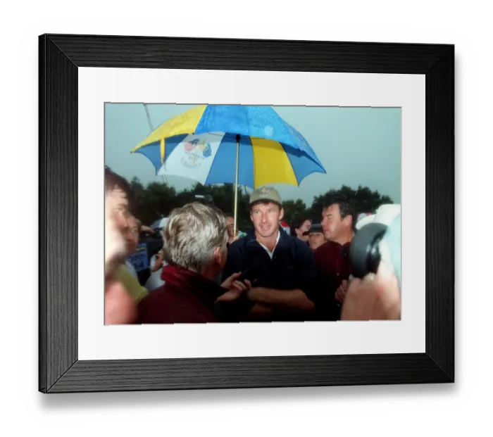 Framed Print : Nick Faldo After Win Framed Print : Nick Faldo After Win