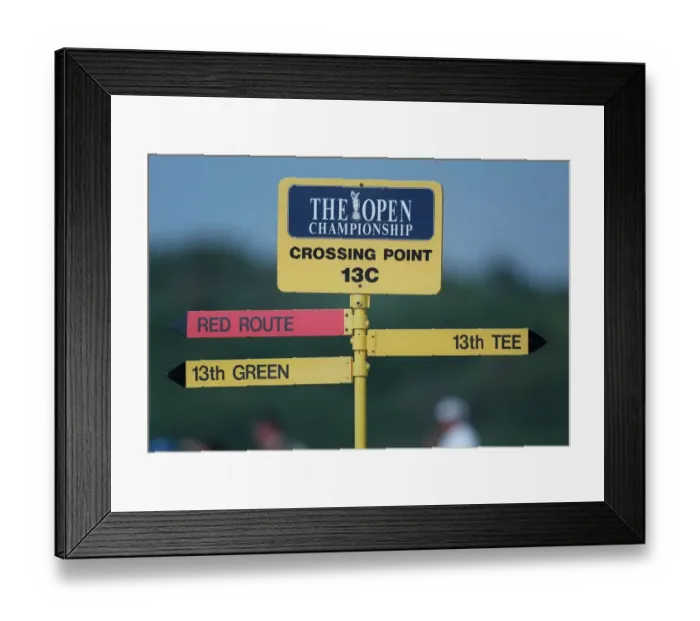 Framed Print : The Open Championship Signpost Framed Print : The Open Championship Signpost
