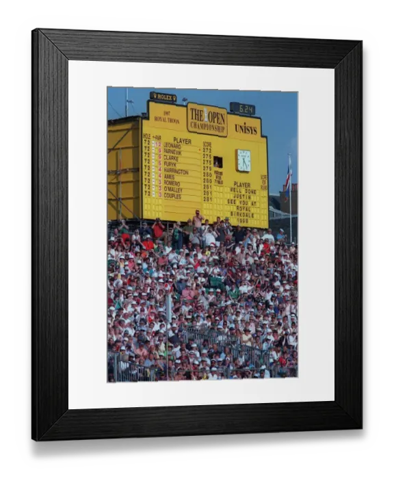 Framed Print : Leader Board At Finish Framed Print : Leader Board At Finish