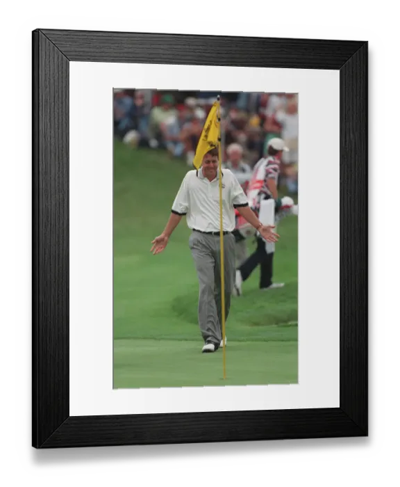 Framed Print : Mickelson Chips In On 11th Framed Print : Mickelson Chips In On 11th