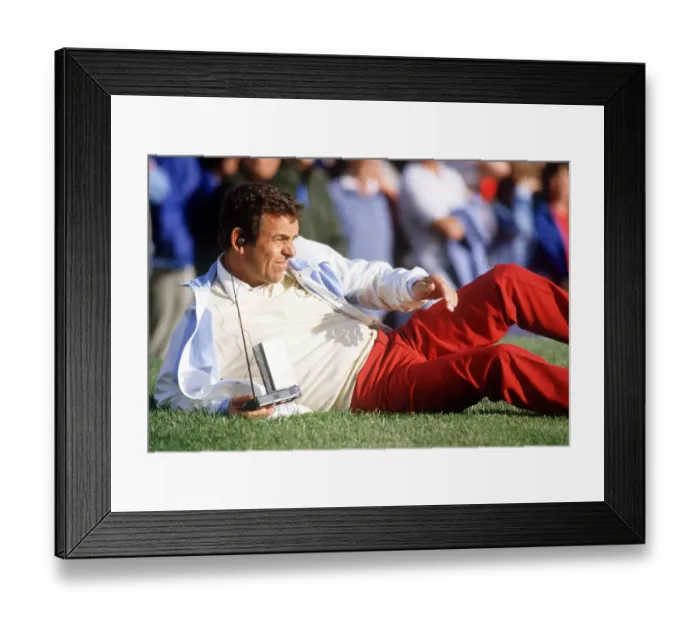 Framed Print : Tony Jacklin With Tv Set Framed Print : Tony Jacklin With Tv Set