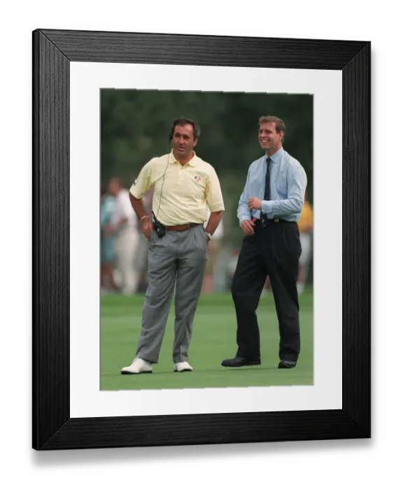Framed Print : Ballesteros & Prince Andrew Framed Print : Ballesteros & Prince Andrew
