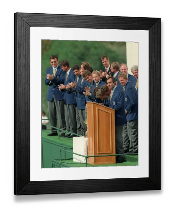 Framed Print : Seve Introduces Euro Team Framed Print : Seve Introduces Euro Team
