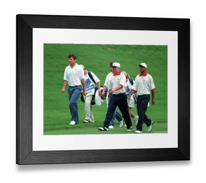 Framed Print : Faldo, Westwood V Woods, O Meara Framed Print : Faldo, Westwood V Woods, O Meara