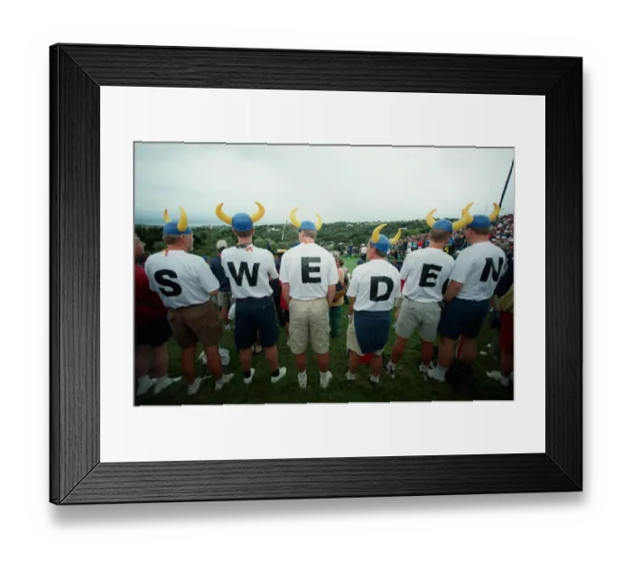 Framed Print : Swedish Golf Supporters Framed Print : Swedish Golf Supporters
