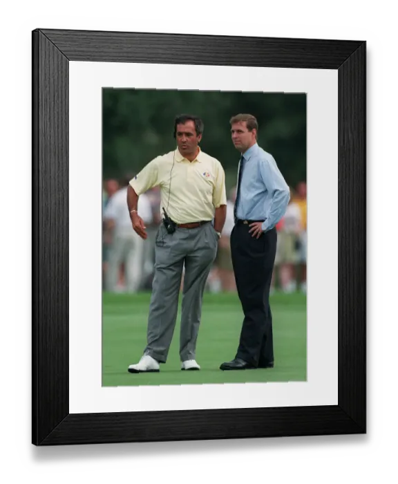 Framed Print : Ballesteros & Prince Andrew Framed Print : Ballesteros & Prince Andrew