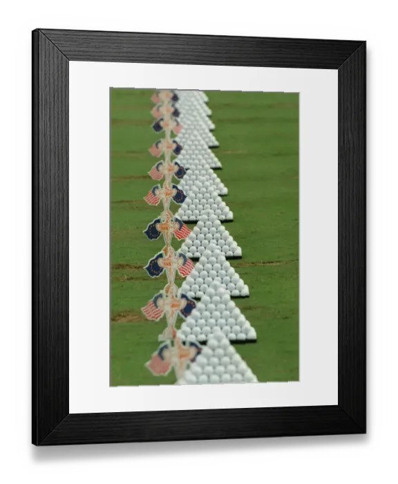 Framed Print : Rows Of Practice Balls Framed Print : Rows Of Practice Balls