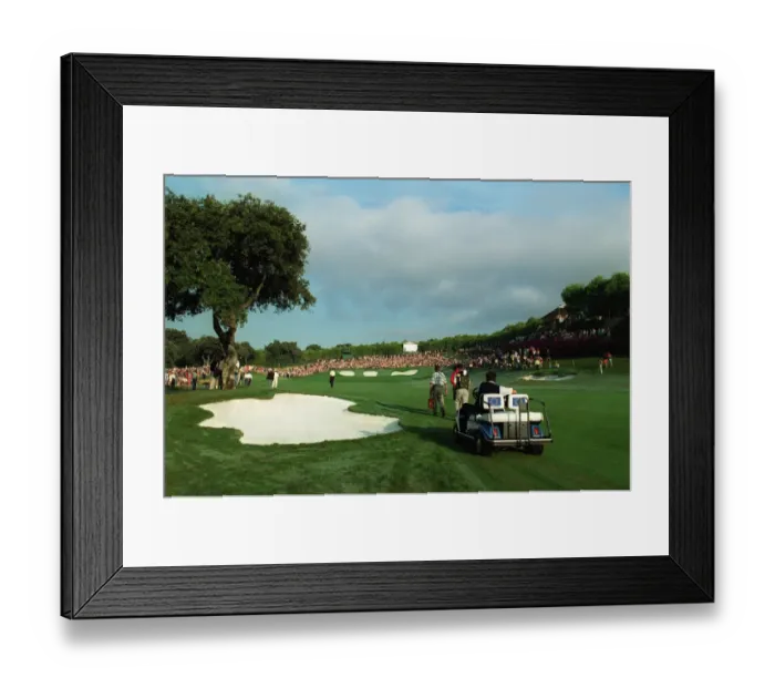 Framed Print : Seve Watches Players On 17th Framed Print : Seve Watches Players On 17th