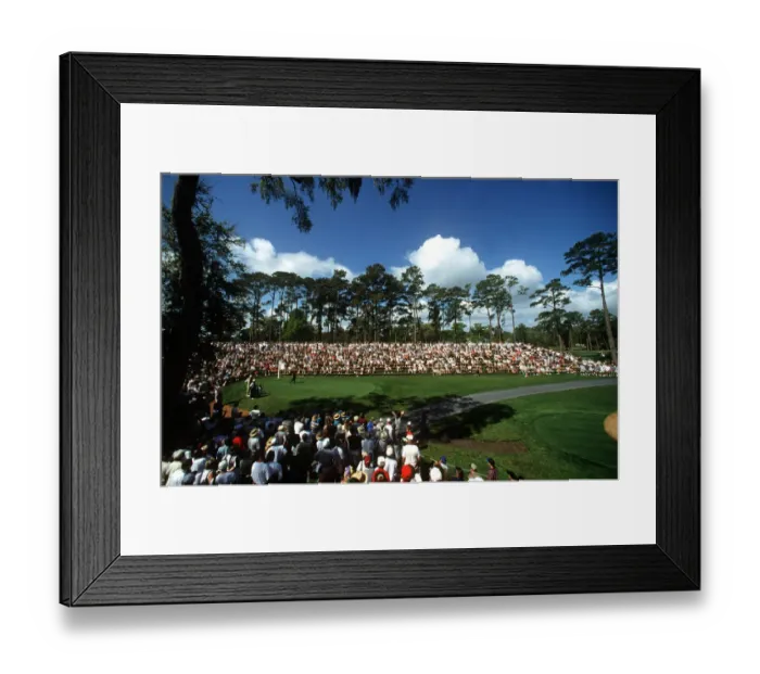 Framed Print : Crowds Around Tiger Woods On Framed Print : Crowds Around Tiger Woods On