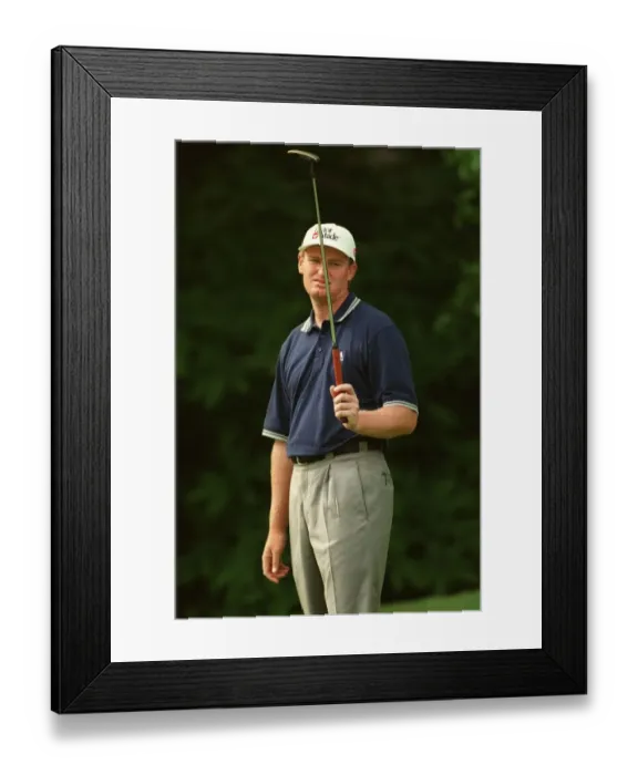Framed Print : Ernie Els Misses Put On 17th