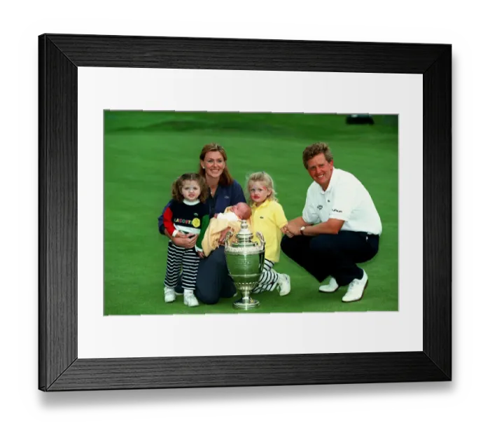 Framed Print : Colin Montgomerie & Family Framed Print : Colin Montgomerie & Family