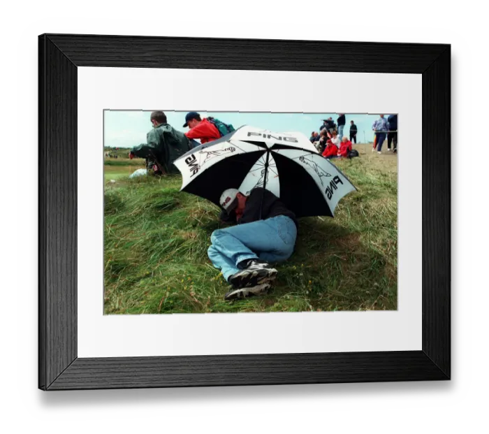 Framed Print : Spectator Takes Cover Framed Print : Spectator Takes Cover