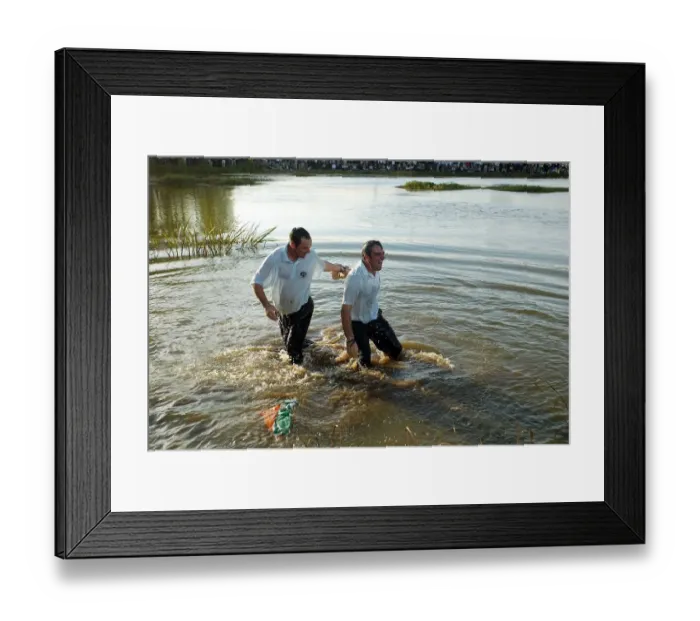 Framed Print : Paul Mcginley In The Lake Framed Print : Paul Mcginley In The Lake