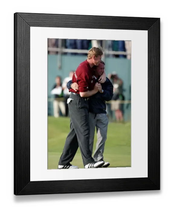 Framed Print : Ernie Els With Jos Vanstiphout Framed Print : Ernie Els With Jos Vanstiphout