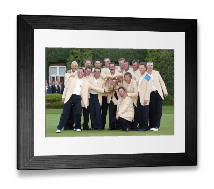 Framed Print : Victorious European Team Framed Print : Victorious European Team