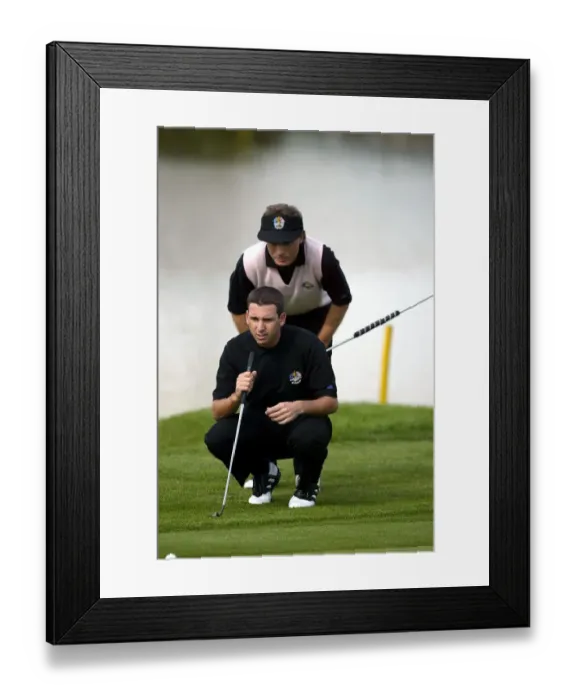 Framed Print : Sergio Garcia, Bernhard Langer Framed Print : Sergio Garcia, Bernhard Langer
